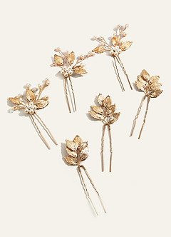 front Alloy Leaves U-Shaped Hairpins