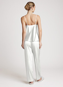 front Satijnen loungewearset met lange mouwen, 3-delig