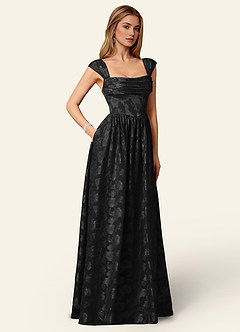 Briar Schwarz Plissiertes Maxi-Ballkleid image4