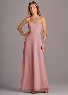 Azazie Mei Bridesmaid Dresses Dusty Rose A-Line Chiffon Dress image3