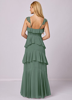 Barbie ♥ Azazie Bridesmaid Dresses Eucalyptus A-Line Sweetheart Neckline Chiffon Dress image5
