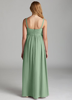 Azazie Chanel Junior Jurk van Chiffon met A-Lijn Sweetheart Halslijn Matcha image4