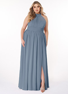 Azazie Iman Bridesmaid Dresses Twilight A-Line A-Line Ruched Chiffon Dress image16