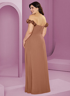 Barbie ♥ Azazie Bridesmaid Dresses Bronzer A-Line Off the Shoulder Chiffon Convertible Dress image12