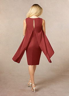 Azazie Viviana Mother of the Bride Dresses Rust A-Line Sequins Mesh Dress image2