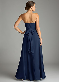 Azazie Tamira Suknie dla druhen Linia A Pofałdowany Szyfon Do ziemi Sukienka image4