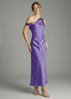 Azazie Emerson Brautjungfernkleider Meerjungfrau-Linie Schulterfrei Stretch-Satin Kleid Tahiti image3