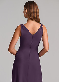 Azazie Nerine Brudtärnklänningar Klä av A-Linje i Chiffong Plisserad Plommon image7