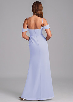 Azazie Johana 신부 들러리 드레스 인어 오프 더 숄더 쉬폰 바닥 길이 드레스 image2