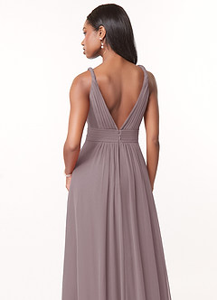 Azazie Maren Bridesmaid Dresses Dusk A-Line Pleated Chiffon Dress image5