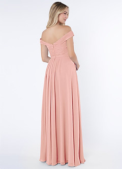 Azazie Audrianna Bridesmaid Dresses Rosette A-Line Off-The-Shoulder Gathered Chiffon Convertible Dress image4