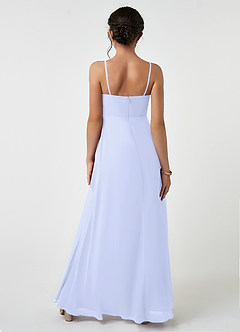 Azazie Collette Junior Lavender A-Line Ruched Chiffon Dress image2