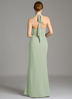 Azazie Serenity Brautjungfernkleider Meerjungfrau-Linie Herzausschnitt Chiffon Kleid Staubiger Salbeigrün image8