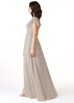 Azazie Omari Bridesmaid Dresses Frost A-Line Chiffon Dress image3