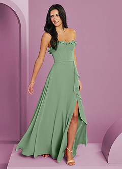 Barbie ♥ Azazie Bridesmaid Dresses Matcha A-Line Sweetheart Neckline Chiffon Dress image4