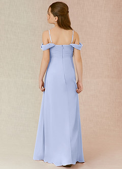 Azazie Kaitlynn Junior Ice A-Line Off the Shoulder Chiffon Dress image2