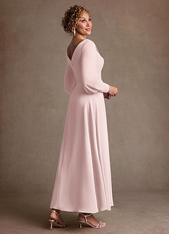 Azazie Paterson Mother of the Bride Dresses Blushing Pink A-Line Pleated Chiffon Dress image4