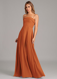 Azazie Lucienne Bridesmaid Dresses Cinnamon A-Line Strapless Chiffon Convertible Dress image6