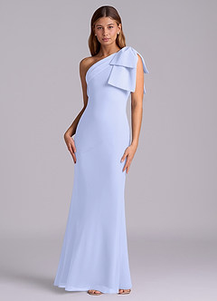 Azazie Yuanna Bridesmaid Dresses Lavender Mermaid One Shoulder Chiffon Dress image4