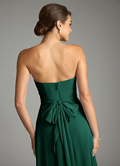 Azazie Tamira Suknie dla druhen Linia A Pofałdowany Szyfon Do ziemi Sukienka image5