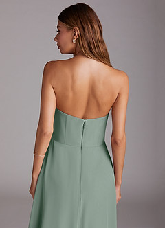 Azazie Wren Bridesmaid Dresses Silver Sage A-Line Strapless Chiffon Dress image8