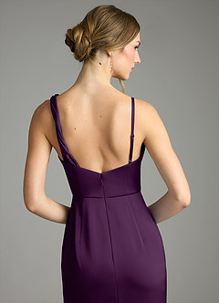 Azazie Samara Robes de demoiselle d'honneur Robe Sirène en Satin extensible Plissée Grain De Raisin image6