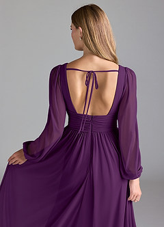Azazie Norah Robes de demoiselle d'honneur Robe Trapèze en Maille Grain De Raisin image2