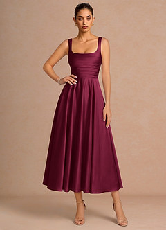 Azaria Merlot Midi Dress image3
