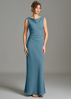 Azazie Kieryn Bridesmaid Dresses Bermuda Mermaid Pleated Chiffon Dress image5