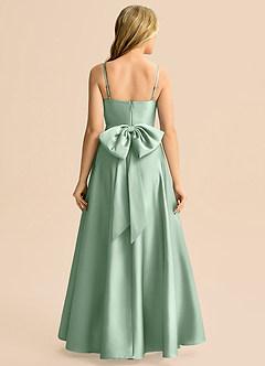 Azazie Rumi Junior Klä av A-Line i Stretch Satin Plisserad image2