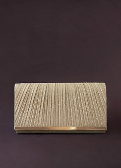 front Pleats Elegant Clutch Bag