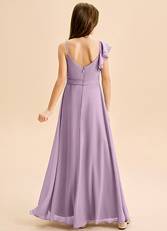 Azazie Kelsea Junior Klä av A-Line i Chiffong Rynkad image2