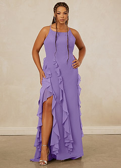 Christian Siriano Bridal for Azazie 1006 Bridesmaid Dresses Tahiti Mermaid Ruched Chiffon Dress image8