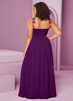 Barbie ♥ Azazie Jurken voor bruidsmeisjes Jurk van Chiffon met A-Lijn Geplooid Druif image15