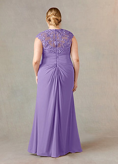 Azazie Birdie Mother of the Bride Dresses Tahiti A-Line Queen Anne Sequins Chiffon Dress image8
