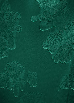 Azazie Helena Vestidos de damas de honor Vestido Esmeralda de Jacquard floral desgastado de Línea A Convertible con Palabra de honor image10