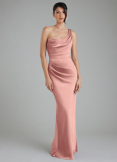 Azazie Sabrina Bridesmaid Dresses Rosette Mermaid Corset Stretch Satin Dress image6