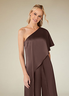 Azazie Hagretta Moeder van de bruid jurken Broekpak Jurk van Stretch Satijn Ganache image9