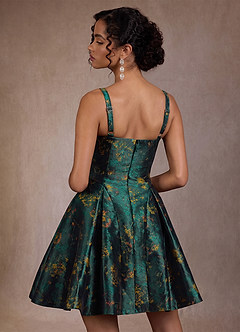 Briena Deep Green Mini Dress image4