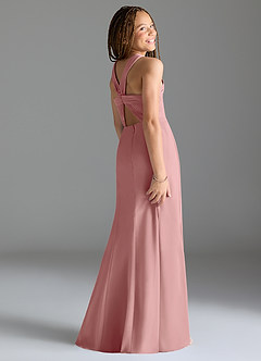 Azazie Rue Junior Dusty Rose Mermaid Side Slit Chiffon Dress image5