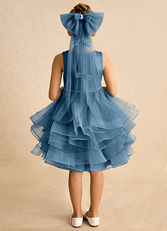 Azazie Tinie Flower Girl Dresses Bermuda Ball-Gown Bow Tulle Dress image6