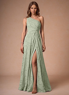 Hermosa Pistachio One Shoulder Maxi Dress image4