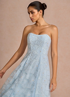 Aiselle Sky Blue Maxi Dress image5