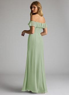 Azazie Sophie Bridesmaid Dresses Dusty Sage A-Line Off the Shoulder Chiffon Convertible Dress image5