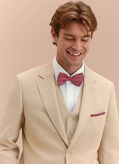 front Adjustable Stretch Satin Bow Tie