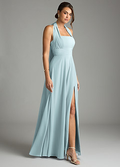 Azazie Tamira Suknie dla druhen Linia A Pofałdowany Szyfon Do ziemi Sukienka image7