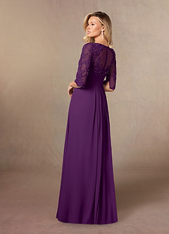 Azazie Zinnia Mother of the Bride Dresses Grape A-Line Sequins Chiffon Dress image6