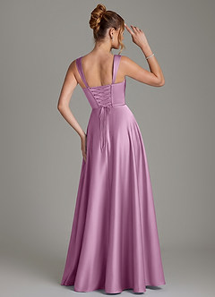 Azazie Azaria Bridesmaid Dresses Wisteria A-Line Corset Stretch Satin Dress image5