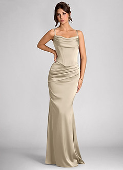 Vestido Champán Maxi Calista image5