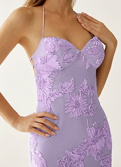 Nasasiya Glyzinien Partykleid aus Stretchspitze mit offenem Rücken image8